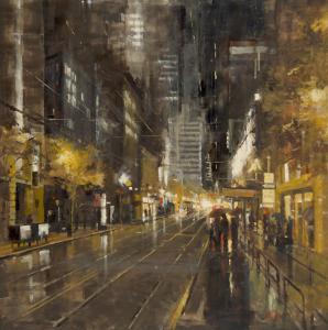 Market Street at Night  | 36" x 36" | Richard Boyer