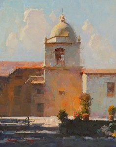 Light and Shadow, Carmel Mission - 16" x 20" - Calvin Liang