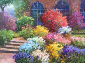 Italian Garden House - 30" x 40" - Scott Wallis