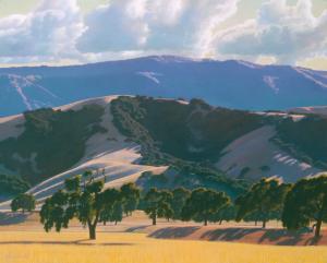 Afternoon Sunshine Calif. Hills | 24" x 30" | Steele Xiang